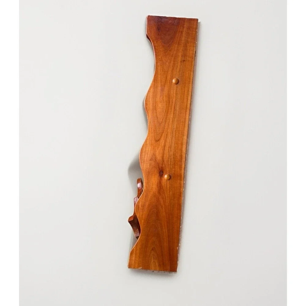 Vintage Handmade Wood Steeple Wall Clock Rustic Gothic Arrowhead A Frame Decor